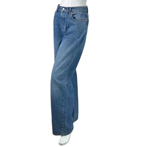 Anthropologie Betro Simone High Rise Wide Leg Button Fly Jeans Size 32 - Picture 2 of 14